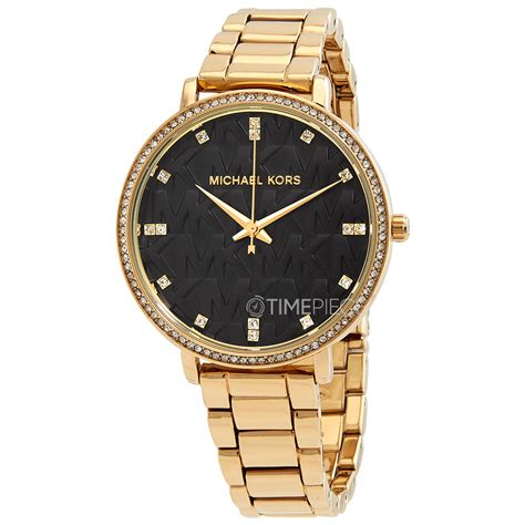 michael kors mk4593|Michael Kors Pyper Quartz Crystal Black Dial Ladies Watch .